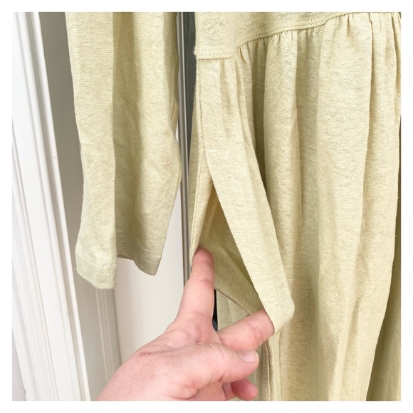 Free People Oversized Moonlight Long Sleeve Cotton & Hemp Midi Dress NWT Size M - Picture 7 of 13